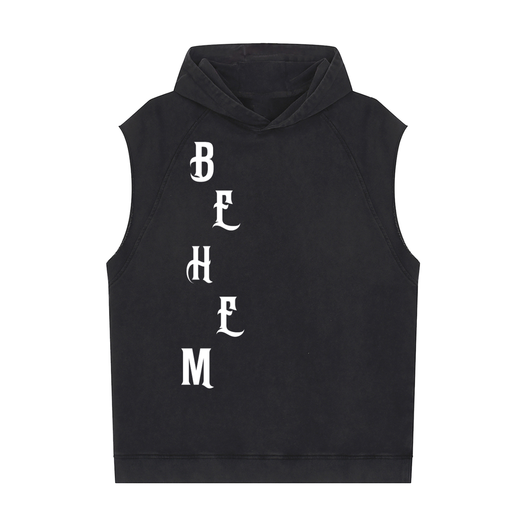 Snow Washed Sleeveless Hoodie