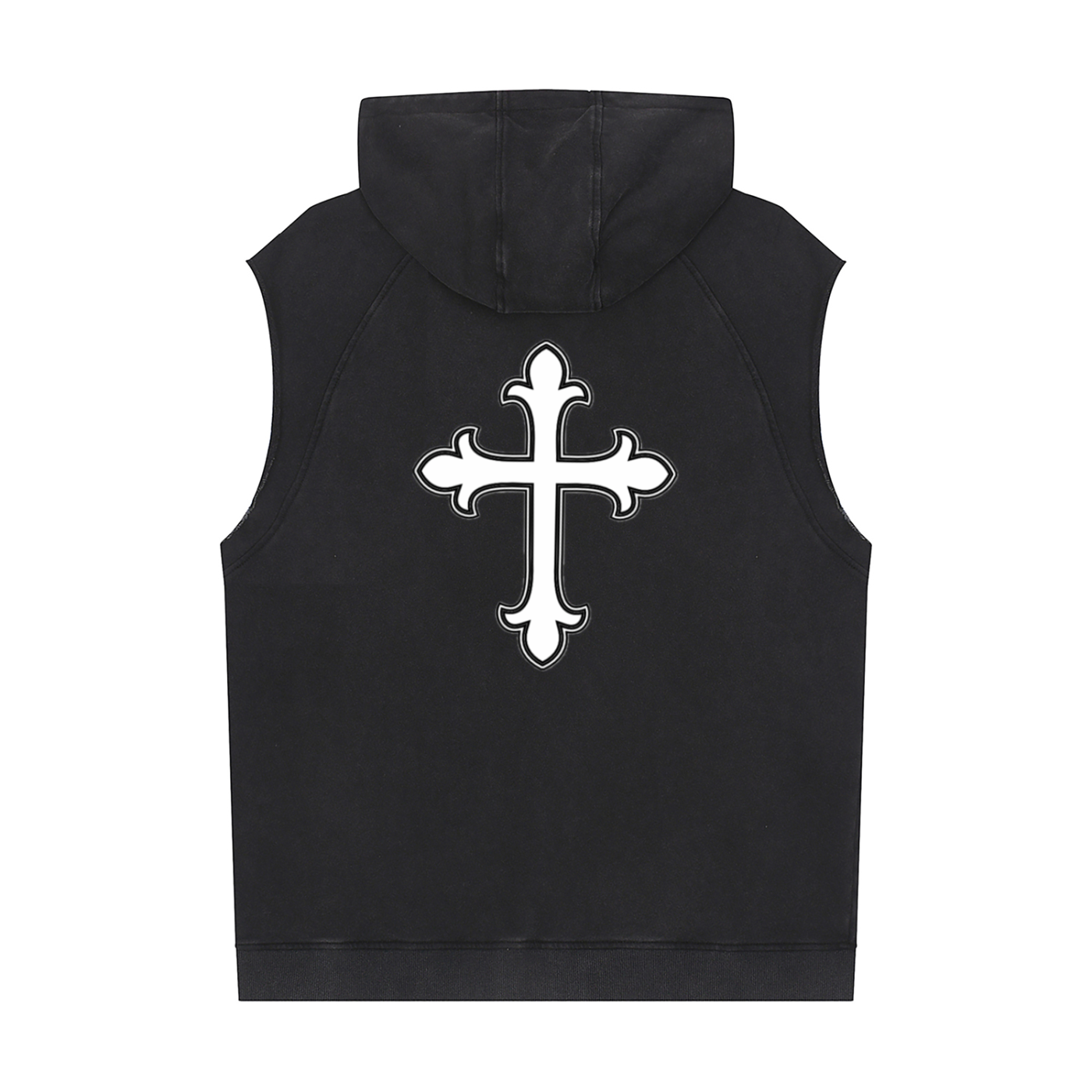 Snow Washed Sleeveless Hoodie