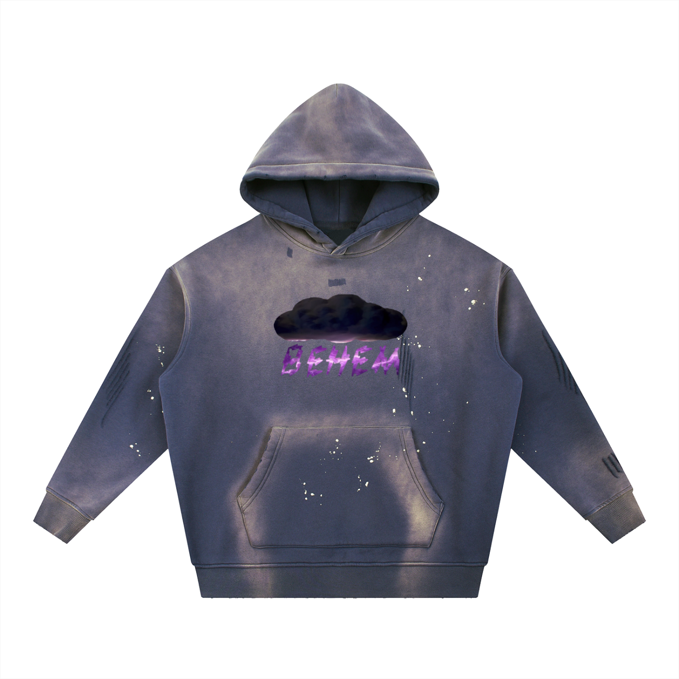 BEHEM ( Storm) Frayed Fleece Hoodie