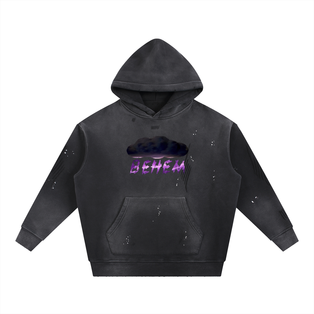 BEHEM ( Storm) Frayed Fleece Hoodie